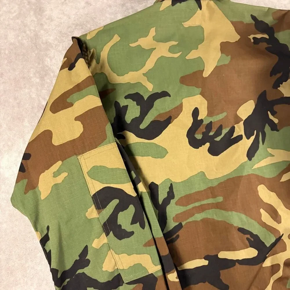 woodland camo authentic us air force button up field jacket new with tag
